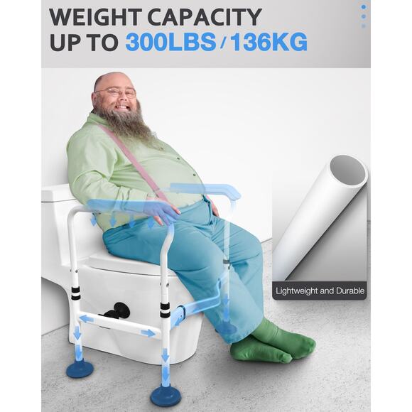 Sangohé Toilet Safety Rails with Handles - Picture 4 of 6